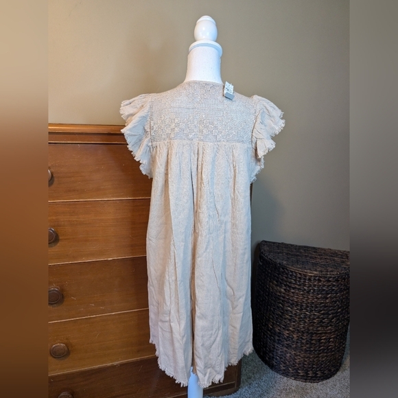 Aerie Tan Midi Paper Sack Sundress - Picture 7 of 13